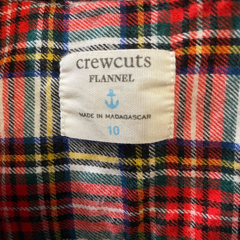 Crewcuts Flannel Size 10